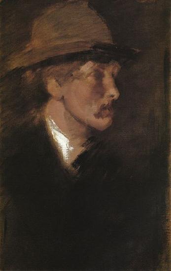 James Abbot McNeill Whistler Study of a Head oil painting image
